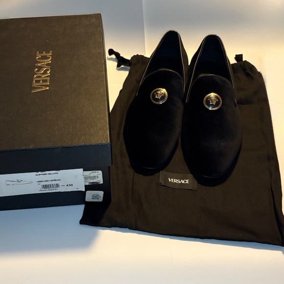 Versace Medusa Velvet Slippers main image 5